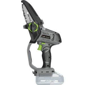 LUX-TOOLS Akkus ágvágó fűrész 20V, szürke akkus láncfűrész akku/töltő nélkül.