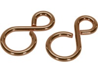 S-kampó bronz 38 mm x 20 mm x 5 mm 2 db