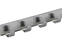 Hettich fogas öntapadó 4 akasztóval rozsdamentes acél