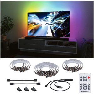Paulmann EntertainLED USB LED szalag 75 hüvelykes TV-hez színváltással és távirányítóval.