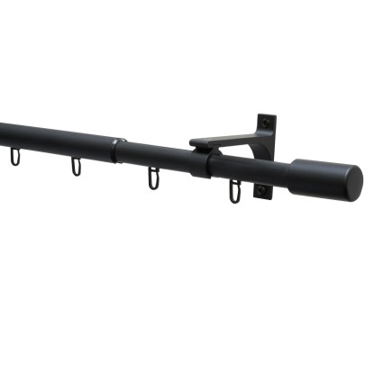 Gardinia Thasos függönyrúdkészlet Ø 19/22 mm átmérő kihúzható 100-190 cm fekete