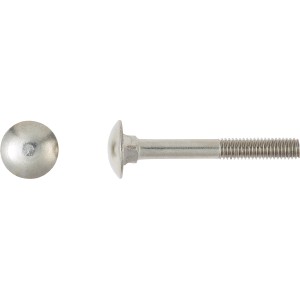 Rozsdamentes acélból készült kocsicsavar M8 x 40 mm részleges menettel, 25 darab.