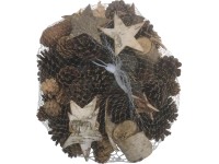 Dekorációs válogatás tobozok és nyírfacsillagok natúr Dekorációs válogatás tobozok és nyírfacsillagok natúr