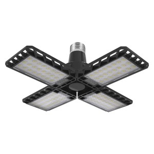 Osram LED izzó E27 Highbay Blade, fekete LED lámpa négy állítható fényszárnnyal.