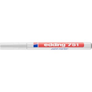 Fehér Edding 751 festékmarker a pontos jelölésekhez. Filctoll különféle alkalmazásokhoz.