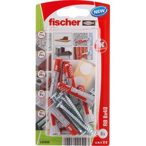 Fischer RB 8x40 tiplik, 8 darab, különböző építőanyagokhoz.