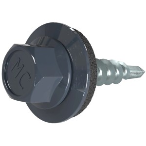 SKÜ csavar Ø 4,8 mm x 20 mm tetőlemezekhez, 100 darab, tömítő alátéttel és fúrófejjel.