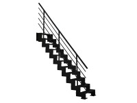 Minka helytakarékos lépcső Modulario Mini Steel fekete