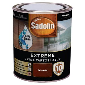 Sadolin Extreme fa lazúr, paliszander színű, a hosszantartó védelemért és a fa felületkezeléséhez.
