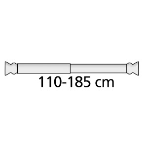 Wenko teleszkópos zuhanyrúd, extra erős, fehér, kihúzható 110-185 cm-ig.
