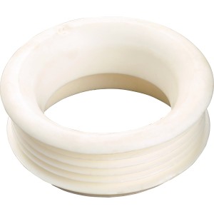Fehér gumi öblítőcső csatlakozó, Ø 44 mm x Ø 55 mm, WC öblítőcsövekhez.