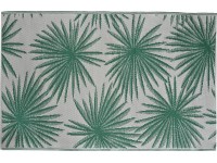Kültéri szőnyeg polipropilén 180 x 120 cm bézs-zöld pálmalevél