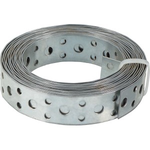 Horganyzott lyukszalag, 20 mm széles, 3 m hosszú, feltekercselve.