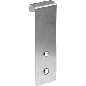 Hettich rozsdamentes acél ajtóakasztó ruhatartó rudakhoz, 133x40x20 mm.