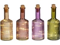 Mica Decorations palack barna zöld lila világosbarna LED 8 cm átmérő többféle Mica Decorations palack barna zöld lila világosbarna LED 8 cm átmérő többféle