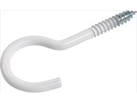 LUX csavaros kampó hajlított horganyzott 3,3 mm x 50 mm fehér 4 darab