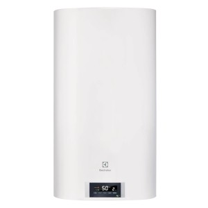 Fehér t.b.t. Electrolux bojler digitális kijelzővel.