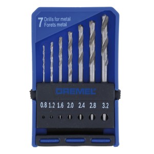 Dremel 628 precíziós fúrószár készlet, 7 részes, miniatűr szerszámokhoz, tárolódobozban.