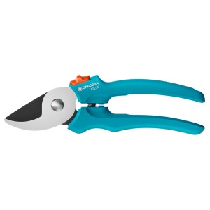 Gardena EasyCut metszőolló, bypass vágás 20 mm-ig, kék-türkiz fogantyúkkal.