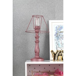 Rózsaszín csillámló lámpa a Rust-Oleumtól, Ultra Shimmer effekt festékkel festve. Dekoratív világítási ötlet.