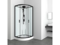 Sanotechnik Epic komplett zuhanykabin íves fekete 235 cm x 90 cm x 90 cm Sanotechnik Epic komplett zuhanykabin íves fekete 235 cm x 90 cm x 90 cm