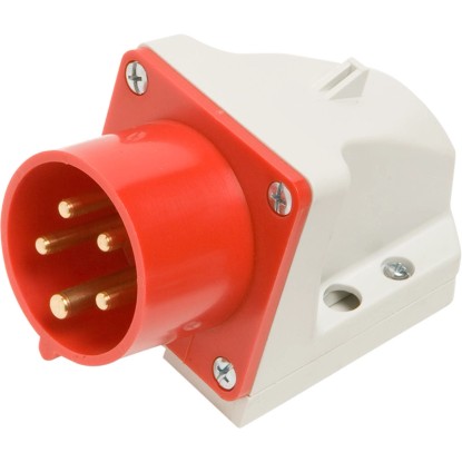 CEE fali dugós csatlakozó  5 pólusú  IP44  16 A  piros