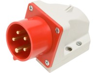 CEE fali dugós csatlakozó 5 pólusú IP44 16 A piros CEE fali dugós csatlakozó 5 pólusú IP44 16 A piros