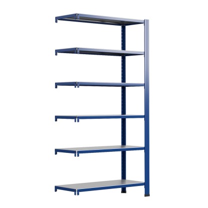 AR Shelving T profilos modul kék és horganyzott 250x120x50 cm 6 polc 180 kg