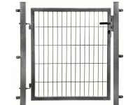 Egyszárnyú kapu kétrudas hálós kerítéspanelhez horganyzott 100 cm x 100 cm