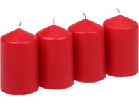 Steinhart tömbgyertyák 57 mm x 100 mm rubin 4 darabos csomag