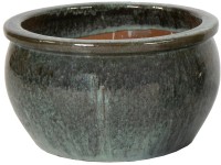 M Collections Bavaria mázas kaspó 36 cm x 36 cm Mohazöld