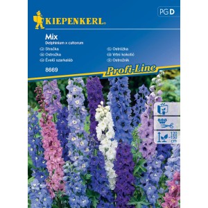 Kiepenkerl Delphinium Mix, többszínű virágok a kertbe.