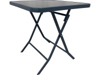 Toconao négyzet alakú összecsukható asztal antracit 70 cm x 70 cm