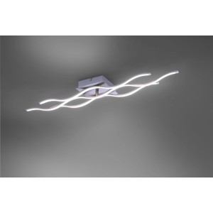 Modern LED mennyezeti lámpa Lola smart-Wave RGB és CCT funkcióval, acél színben.