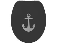 baliv Suapure fa WC-ülőke leeresztő automatikával MDF fekete horgony baliv Suapure fa WC-ülőke leeresztő automatikával MDF fekete horgony