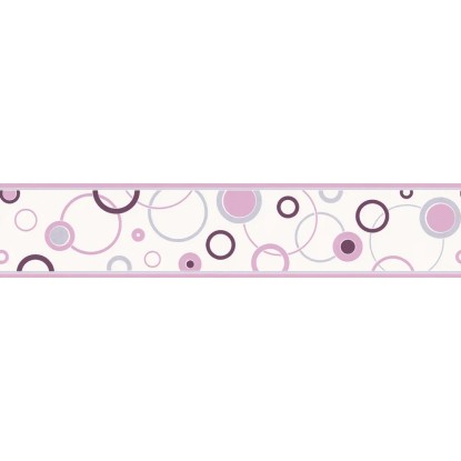 Bordűr 2593-25 geometrikus rózsaszín