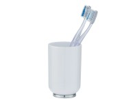 Wenko Posa fogmosópohár fehér/króm műanyag 7 cm x 11 cm x 7 cm