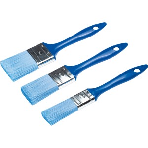 LUX lapos ecset készlet, 3 részes, lakkokhoz: Ecsetek 30, 40 és 50 mm szélességgel.