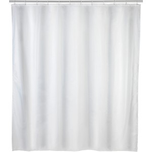 Wenko Uni White zuhanyfüggöny, 180x200 cm, PEVA, 12 karikával.