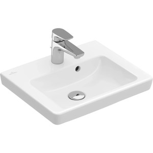 Villeroy & Boch Subway 2.0 kézmosó, alpesi fehér, 45 cm, csaplyukkal és szerelvényekkel.