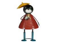 Mica Decorations dekorfigura macska esernyővel 28 cm piros Mica Decorations dekorfigura macska esernyővel 28 cm piros