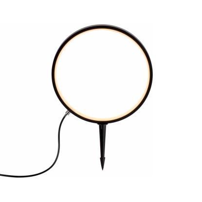Just Light LED-es földbe szúrható lámpa Zirkulu fekete 48 cm x 32 cm átmérő