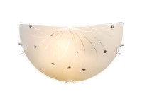 Globo Calimero I fali lámpa 30 cm félkör króm - fehér