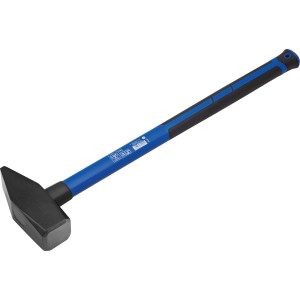 LUX kalapács 4 kg-os fejjel és kék, ergonomikus nyéllel bontási munkákhoz.