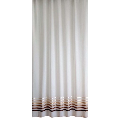 Készfüggöny JASMIN barna csíkos / 02 140 cm x 245 cm