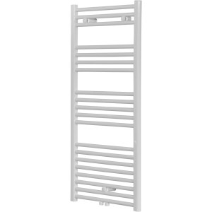 Fehér Sanotechnik Bari fürdőszobai radiátor, 1188x600mm, középső csatlakozással. Radiátor fürdőszobába és nappaliba.