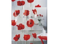 Spirella Poppy zuhanyfüggöny, 180 cm x 200 cm, cinóber