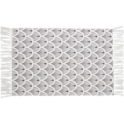 OBI pamut szőnyeg mintás fehér-szürke 60 cm x 90 cm