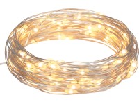 LED drótfényfüzér 80 db LED melegfehér 8 m