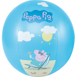 Happy People Peppa Pig strandlabda, kék, Peppa Pig mintával.